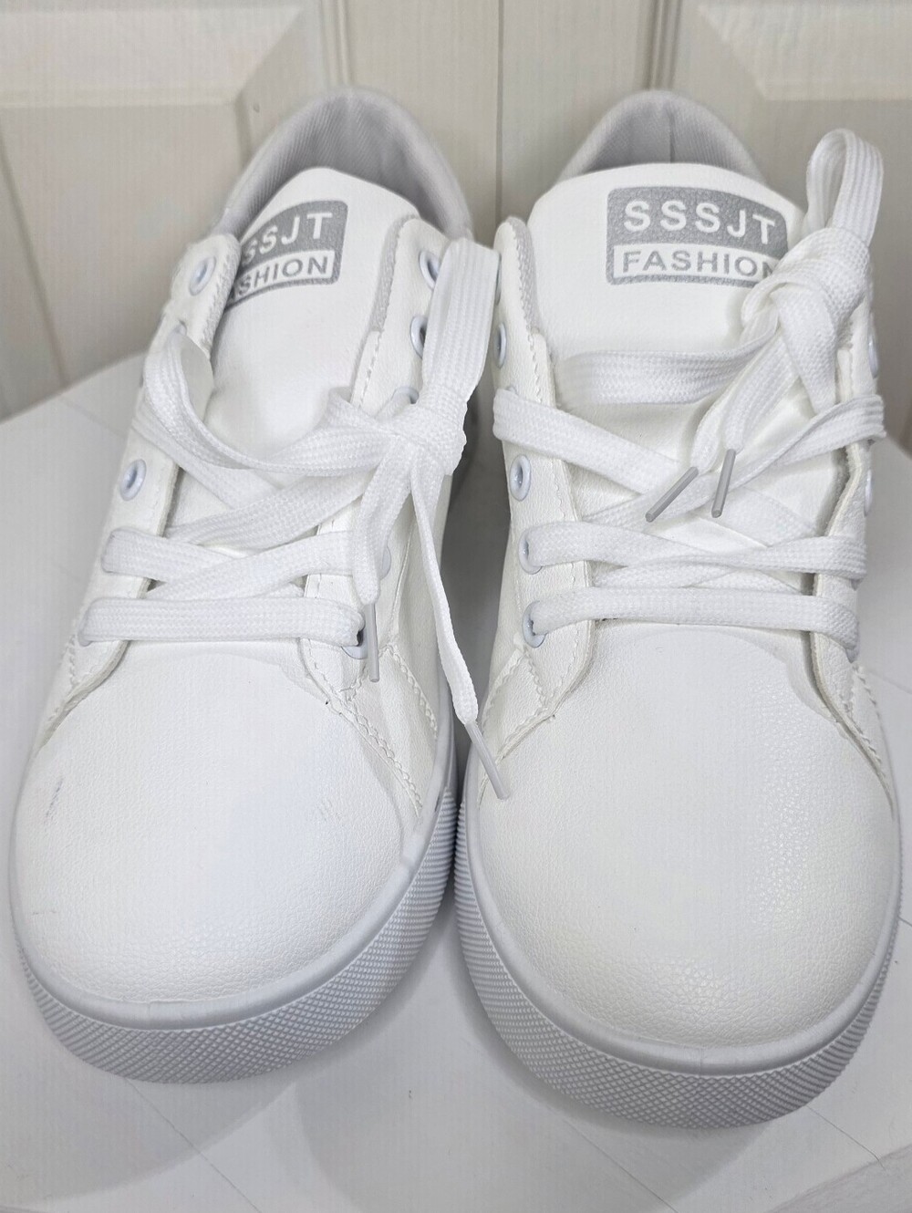 SSNJ Fashion Sneaker White Lace Up Shoes Size 43